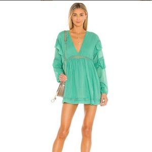 NWOT FREE PEOPLE GREEN SEASHELL SKORT ROMPER